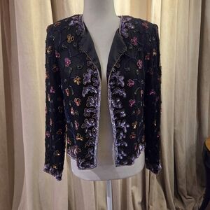 Papell Boutique Beaded Formal Jacket
